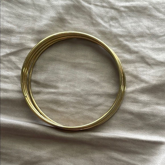 Gold 4‎ Band Bangle Bracelet Minimalist Jewelry - Picture 2 of 4